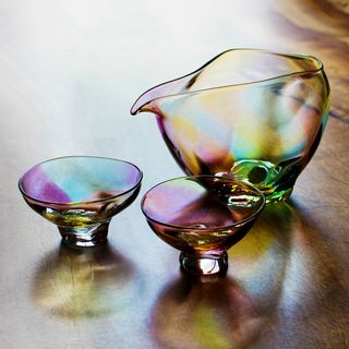 ミナモプリズム 冷酒器セット (片口・ぐい呑 2個) glasscalico （グラスキャリコ）のサムネイル画像 1枚目