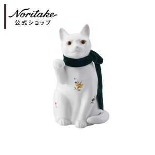 置物 招き猫（中）（花柄） Noritake（ノリタケ）のサムネイル画像 1枚目