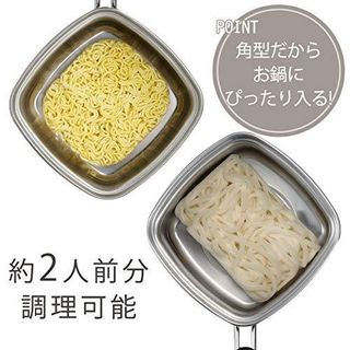 四角いラーメン鍋15cm 下村企販 のサムネイル画像 2枚目