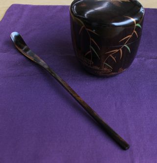 拭漆黒柿茶杓の画像 3枚目