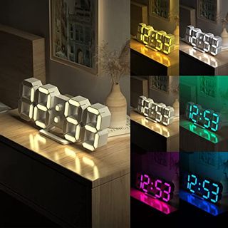 3D LED Wall Clockナイトランプの画像 3枚目