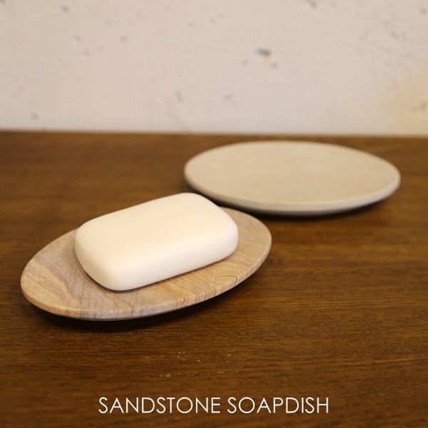 amabro SANDSTONE SOAPDISH サンドストーンソープディッシュ　ホワイト 村上美術株式会社のサムネイル画像 1枚目