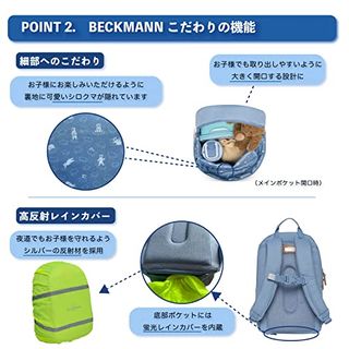 URBAN Mini　北欧デザインキッズリュック　レインカバー付き BECKMANN（ベックマン）のサムネイル画像 3枚目