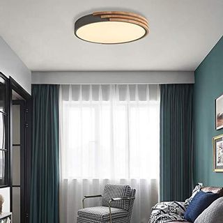 Round LED Flush Mount Ceiling Light Nordic Style Iron Dimmable Litfadのサムネイル画像 3枚目