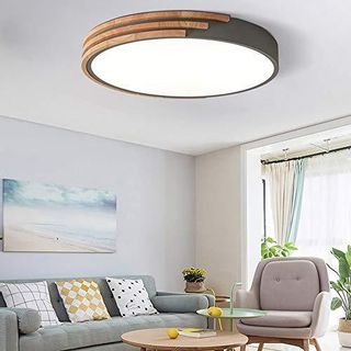 Round LED Flush Mount Ceiling Light Nordic Style Iron Dimmableの画像 2枚目