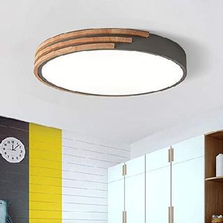 Round LED Flush Mount Ceiling Light Nordic Style Iron Dimmableの画像 1枚目