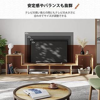 60インチまで対応　コーナー 収納ラック・テレビボード DEVAISEのサムネイル画像 4枚目