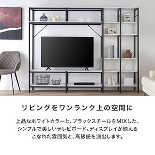 面収納ハイタイプテレビボード　大理石柄の画像 3枚目