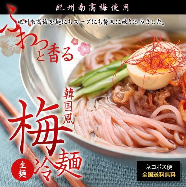 紀州南高梅使用　梅冷麺4食スープ付きの画像