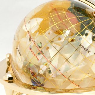 宝石地球儀（8cm真珠貝） ピィアースのサムネイル画像 3枚目