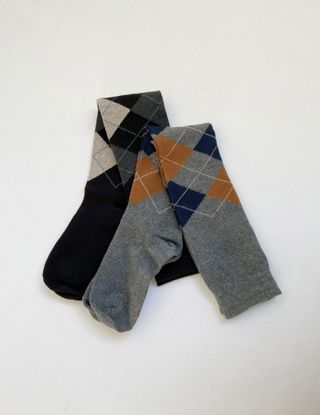 argyle knee-over socksの画像 1枚目