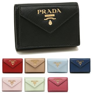 三つ折り財布 1MH021 QWA サフィアーノ レザー PRADAのサムネイル画像 1枚目