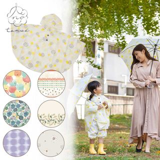 tenoe(テノエ)キッズレインポンチョ の画像 1枚目