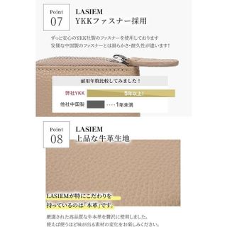 外ポケット付きミニ財布 　じゃばら式 LASIEM（ラシエム）のサムネイル画像 2枚目