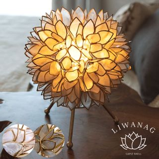 LIWANAG（リワナ）カピスシェル テーブルライト アジア工房のサムネイル画像 1枚目