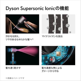  Supersonic Ionic ヘアドライヤー フューシャ HD08 ULF IIF N  Dyson（ダイソン）のサムネイル画像 4枚目