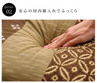 日本製 和柄座布団 2枚組の画像 3枚目