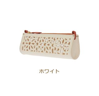 【WEB限定カラー】カットワーク ペンケース(ホワイト)の画像 2枚目