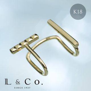 イヤーカフ K18 Lifeバータイプ イヤーカフ　片耳用 L&Co.のサムネイル画像 1枚目