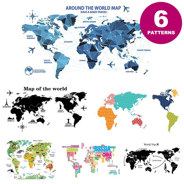 ウォールステッカーセレクション 世界地図の画像