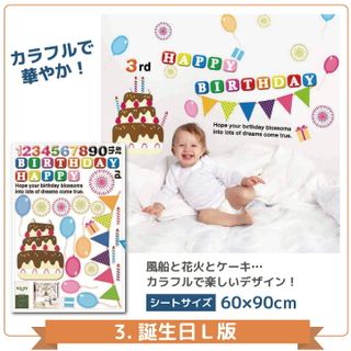 お誕生日ウォールステッカー SILKY ROOM（シルキールーム）のサムネイル画像 4枚目