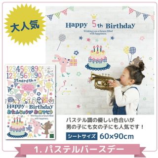 お誕生日ウォールステッカーの画像 2枚目