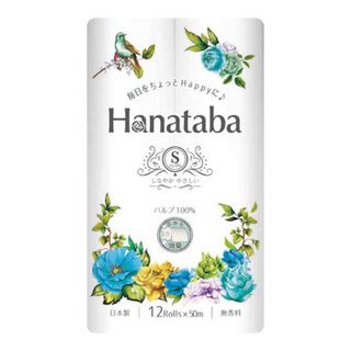 Hanataba 2倍巻き 12ロール （シングル・パルプ） 丸富製紙株式会社のサムネイル画像 1枚目