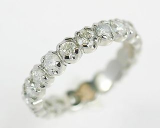 1.0ct 天然ダイヤモンド エタニティ リングの画像 1枚目