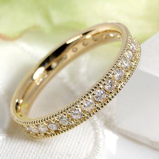 K18YG 【0.5ct】 ダイヤモンド フルエタニティ リングの画像 1枚目