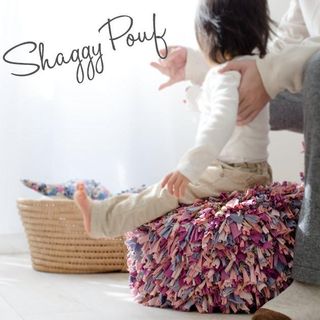 Shaggy Pouf Pink Candyの画像 1枚目