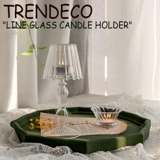  LINE GLASS CANDLE HOLDER(キャンドルホルダー)　2464507 ACC TRENDECO（トレンデコ）のサムネイル画像 1枚目