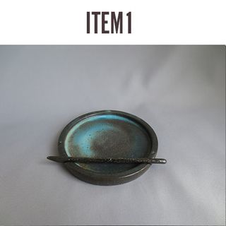【1点もの】陶器 キャンドルスタンド dish-bの画像 2枚目