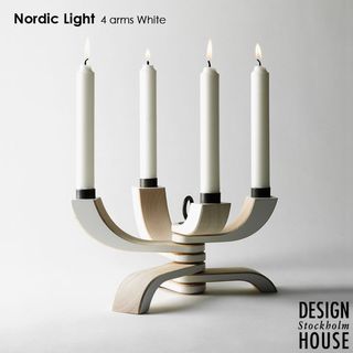 Nordic Light Candleholder 4arms white(ノルディックライトキャンドルホルダー)の画像 1枚目