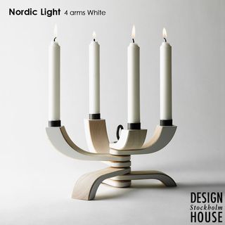 Nordic Light Candleholder 4arms white(ノルディックライトキャンドルホルダー）の画像 1枚目