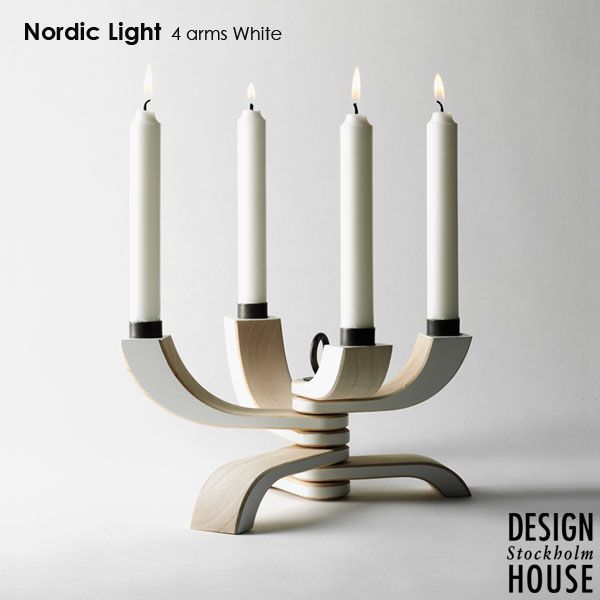 Nordic Light Candleholder 4arms white(ノルディックライトキャンドルホルダー） DESIGN HOUSE stockholm（デザインハウス・ストックホルム）のサムネイル画像 1枚目