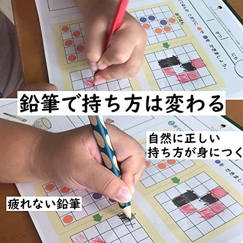 かきかた学習鉛筆  イージーグラフ  2B  左利き用  6本セット STABILO（スタビロ）のサムネイル画像 2枚目