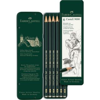 カステル9000番鉛筆 6硬度セット デザイン缶入り FABER-CASTELL（ファーバーカステル）のサムネイル画像