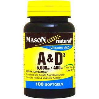 ビタミンA 5000IU & ビタミンD3 400IU Mason Vitamins（メイソンビタミンズ）のサムネイル画像 1枚目