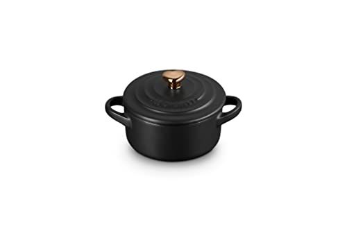 ミニ・ココット (ゴールドハートツマミ)  マットブラック Le Creuset （ル・クルーゼ）のサムネイル画像 1枚目