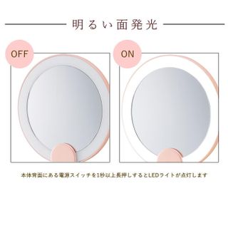 LED ハンディ＆スタンドミラー Toffy Beauty（トフィー ビューティー）のサムネイル画像 3枚目