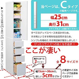 洗面所用キャビネット Cタイプ  ワイエムワールドのサムネイル画像 2枚目