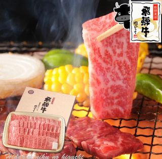  飛騨牛 焼肉用 かたロース肉 500g(3～4人前) 【化粧箱入】 肉のひぐちのサムネイル画像