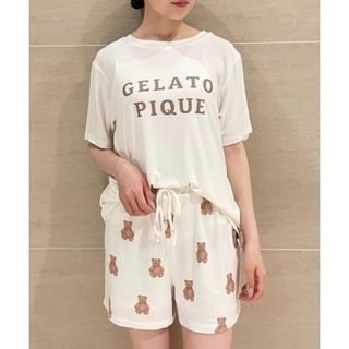 ロゴTシャツベア柄ショートパンツセットの画像 1枚目