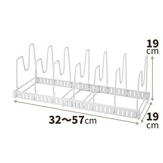 ファビエ 伸縮式フライパン＆鍋ブタスタンド すっきり整頓シリーズ 天馬のサムネイル画像 2枚目