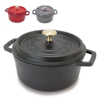 ピコ ココット ラウンド ブラック 18cm 40509-485 staub（ストウブ）のサムネイル画像 1枚目