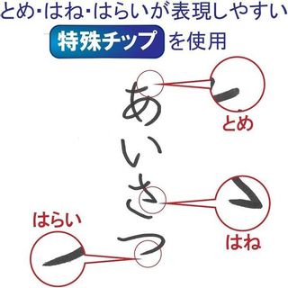 筆ペン かきかたフェルトペン 2本組 （細字・太字） FK-2SLの画像 3枚目