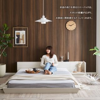 Platform Bed ローベッド シングル  ポケットコイルマットレス付の画像 3枚目