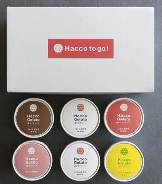 Hacco Gelato 100%植物性 発酵酒粕ジェラート 6個セットBOX FARM8のサムネイル画像 1枚目