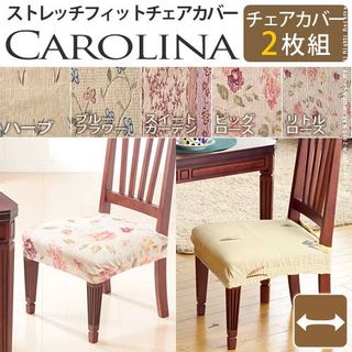 スペイン製ストレッチフィットチェアカバー CAROLINA〔カロリーナ〕2枚組セット ナカムラのサムネイル画像 1枚目