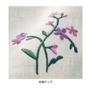 Love the Linen フレンチリネンのフラワー刺繍掛け布団カバー  Belle Maison（ベルメゾン）のサムネイル画像 3枚目